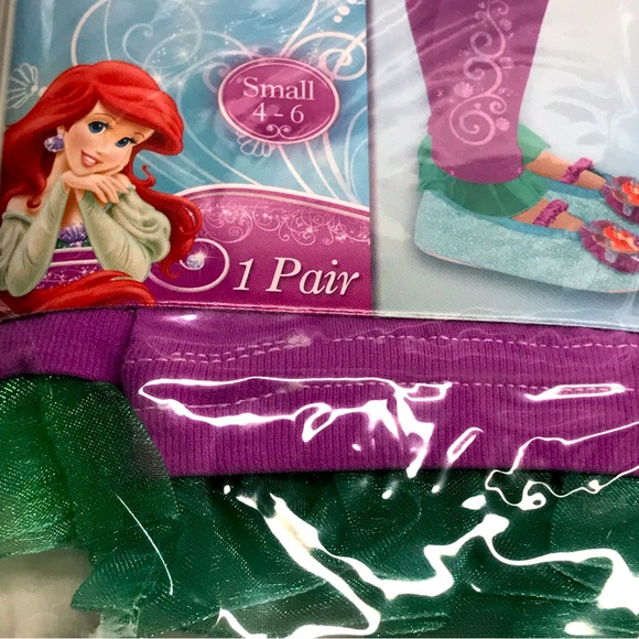 Disney The Little Mermaid Footless Tights Size Small 4-6 1 Pair New In Package - Picture 4 of 7